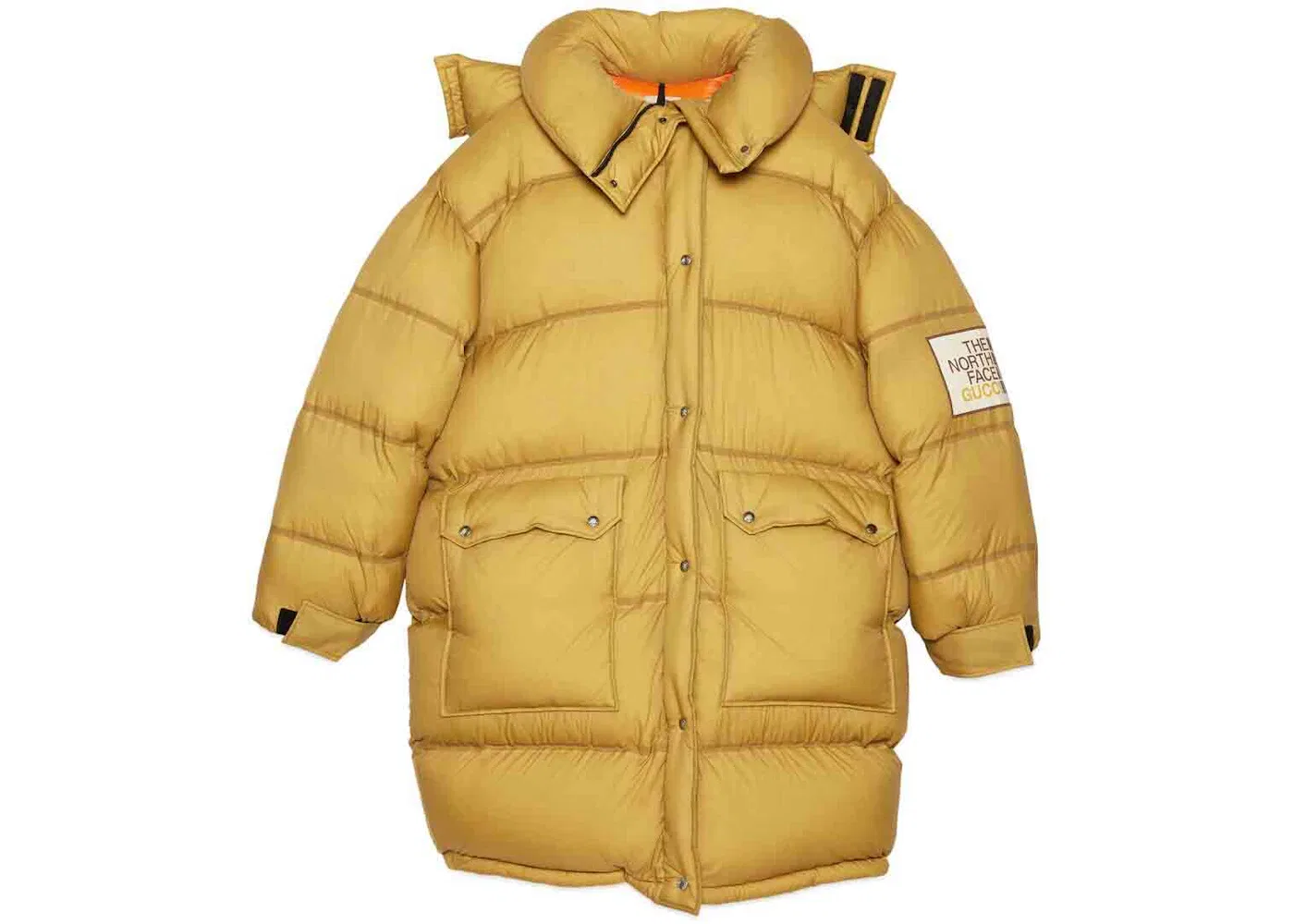Мужская куртка-пуховик с принтом Gucci x The North Face Jacket, Khaki