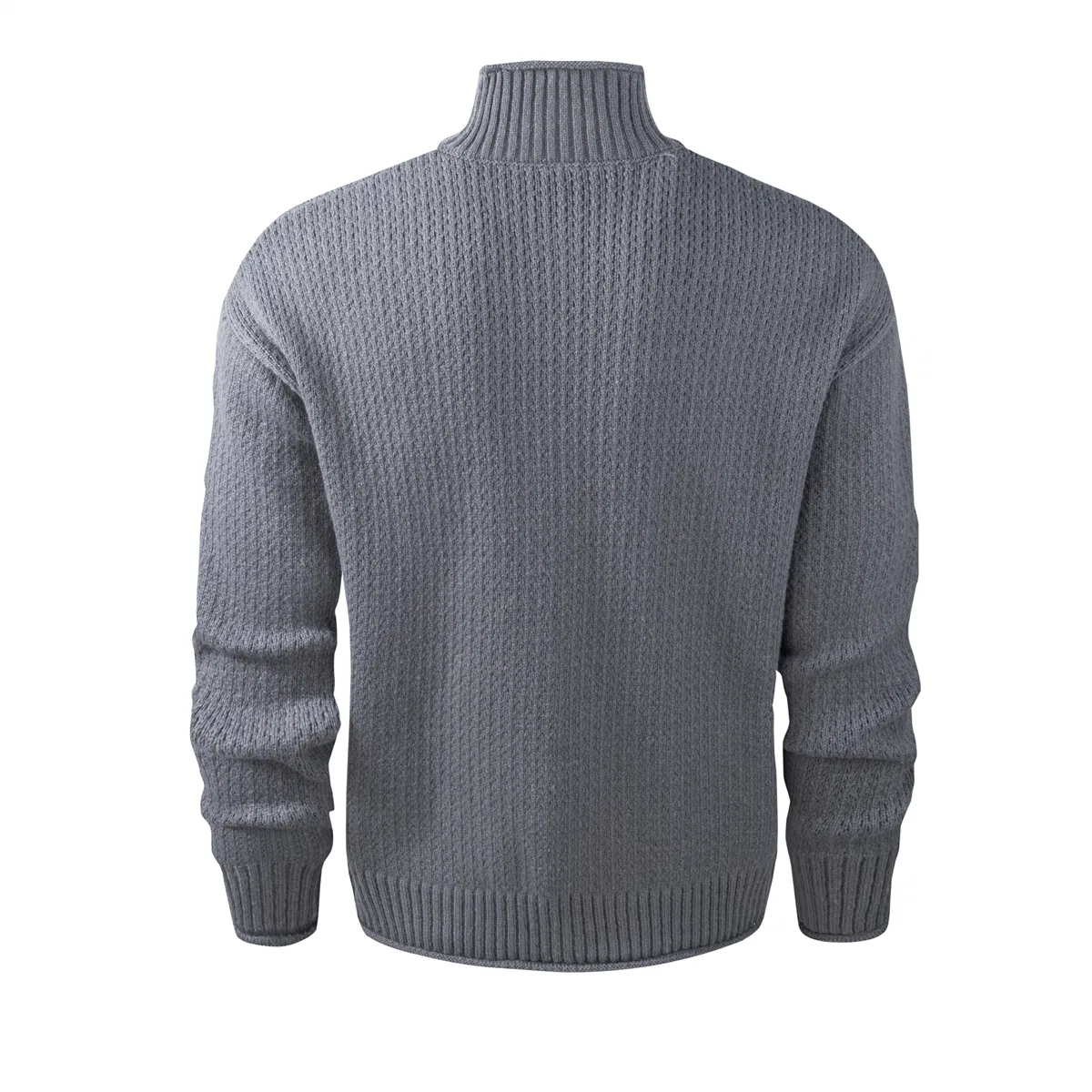 Детский свитер без гендера с полуводолазкой и кардиганом Half Turtleneck Moderate Cardigan, PAL ONGACO, White — фото 4