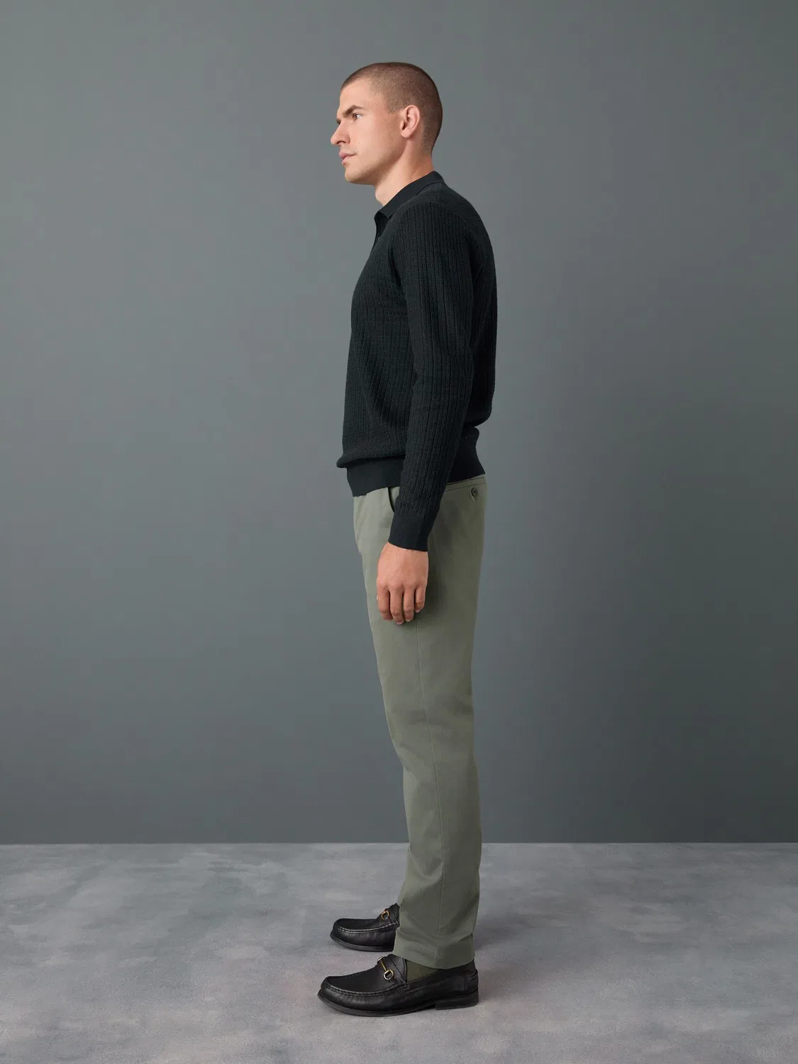 Чинос Slim Fit, модель Premium Smart Cotton TENCEL Lyocell Blend Next, зеленый — фото 3