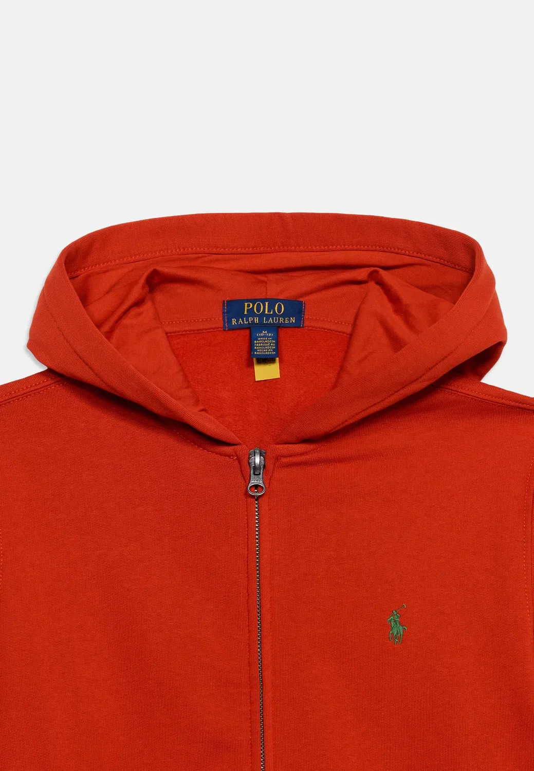 Флисовая толстовка на молнии, размер 7-14 лет, унисекс - толстовка на молнии Polo Ralph Lauren, Varsity Orange — фото 3
