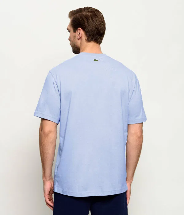 Мужская футболка Lacoste Azzurro с круглым вырезом — фото 3