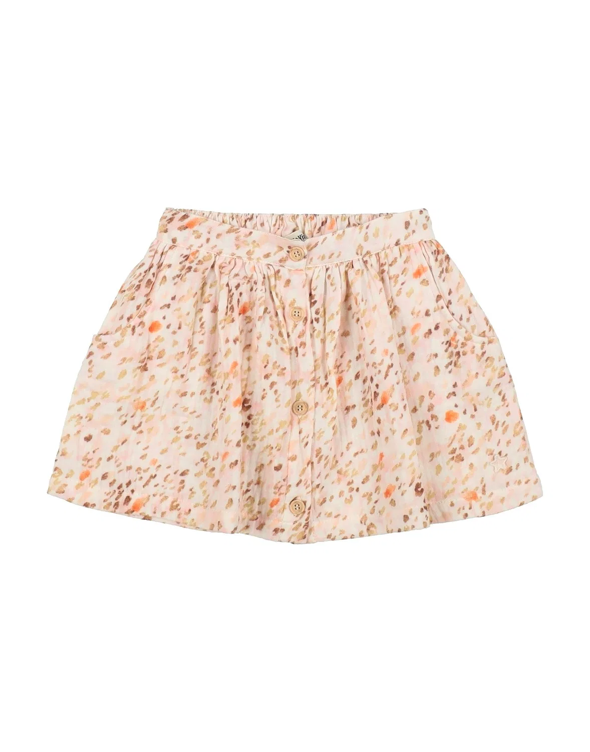 Детская юбка для девочек с леопардовым принтом Tocoto Vintage, Light Pink