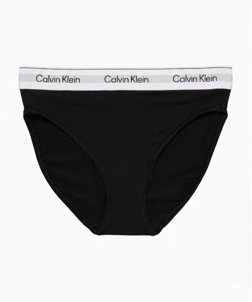 Женские хлопковые трусы-бикини с высокой посадкой Icon Cotton Modal Calvin Klein, Black