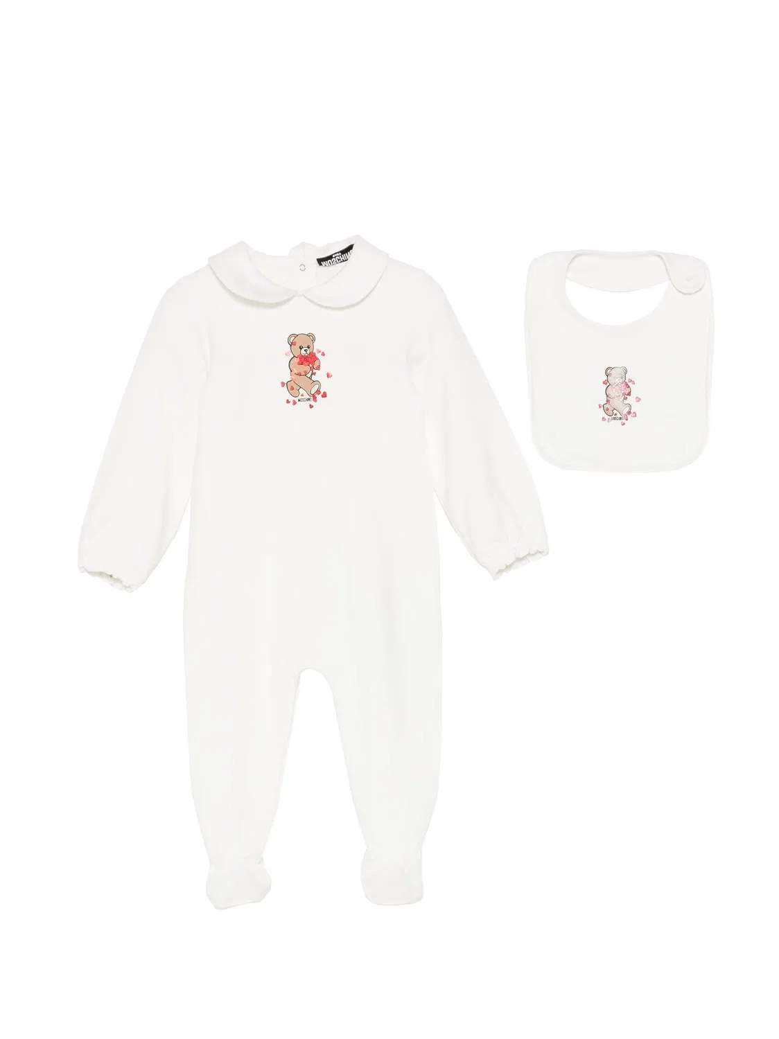 Комплект для новорожденного с принтом Teddy Bear Moschino Kids, белый