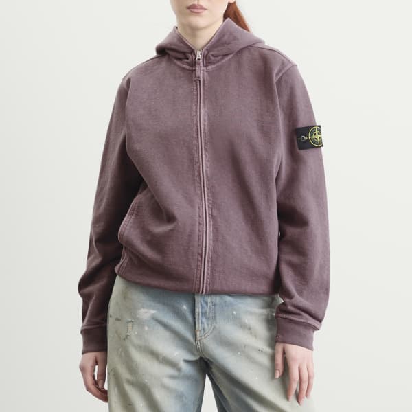 Толстовка с капюшоном Stone Island, фиолетовый серый — фото 2