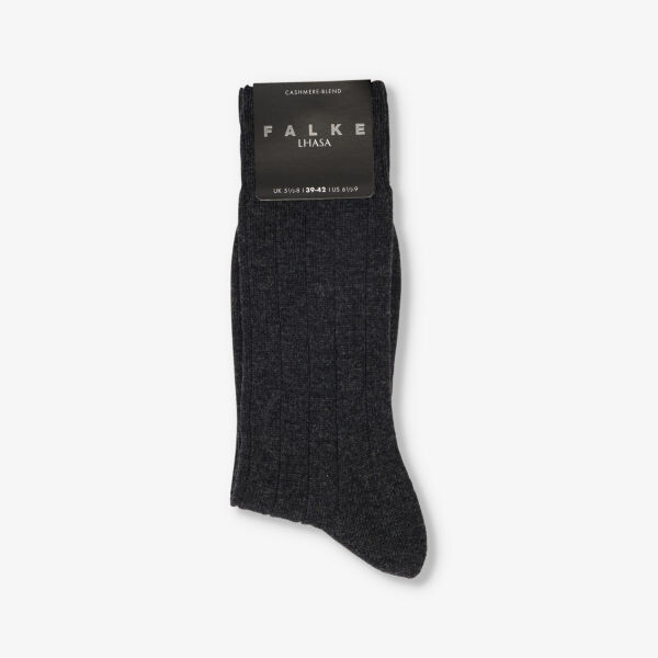 

Вязаные носки из смеси шерсти и вязки Лхаса Falke, серый