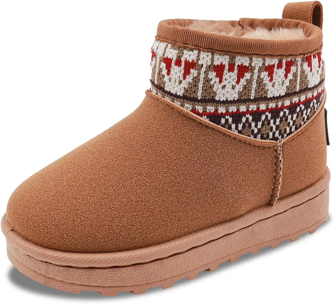 Детские зимние ботинки с мехом для девочек и мальчиков RAYORISA, Brown