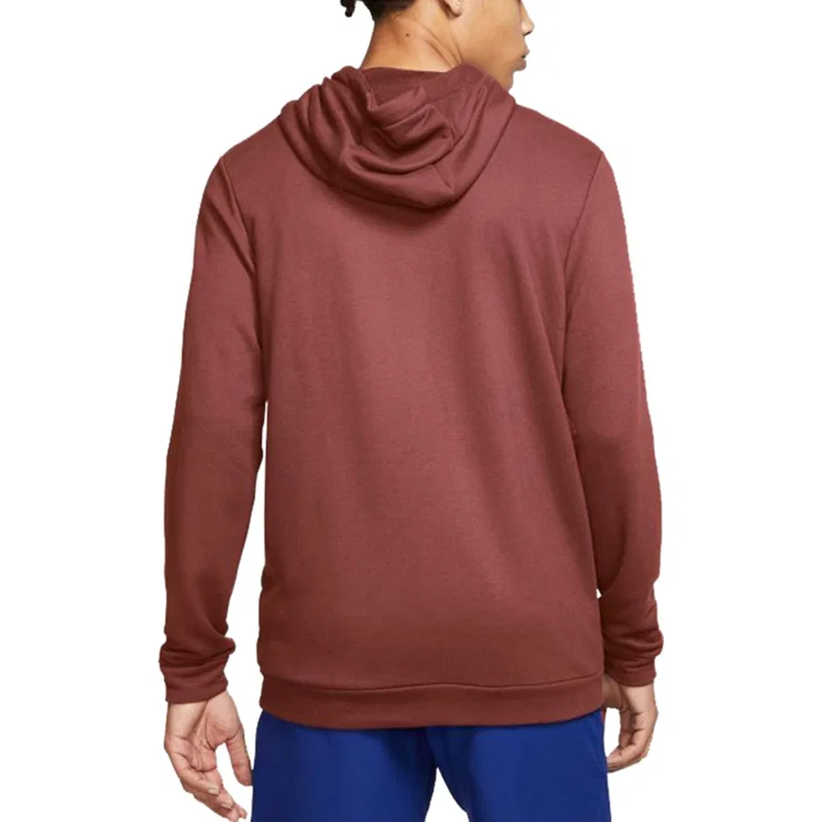 Худи мужское с капюшоном Dri-Fit Nike, Бордовый — фото 2