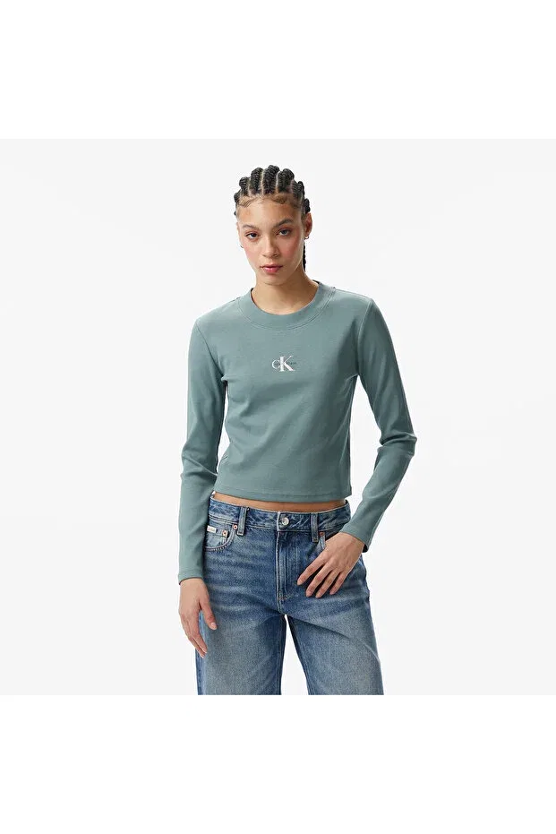Женская футболка с длинным рукавом Calvin Klein, Gray
