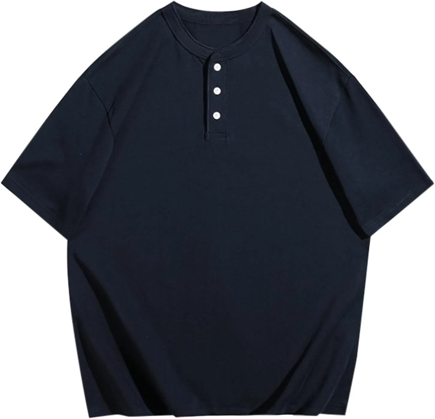 Мужская классическая футболка с воротником Cotton, Blue — фото 3