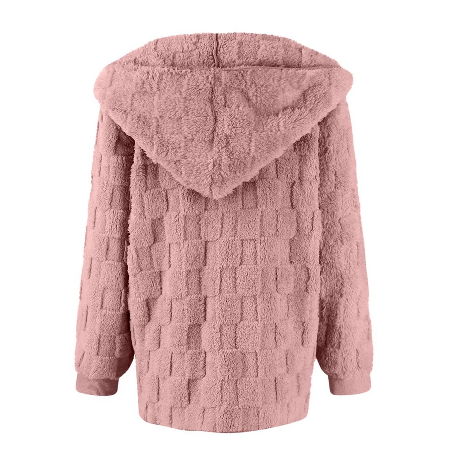 Женское уютное пальто с открытым передом, модель Fuzzy Knit, бренд, rosa — фото 2