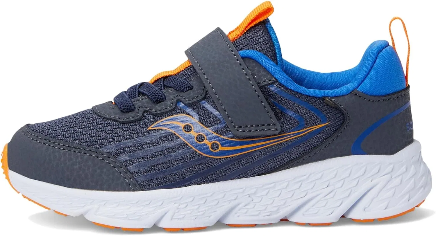 Детские кроссовки с липучкой Originals Jazz Saucony, Navy/Peel — фото 4