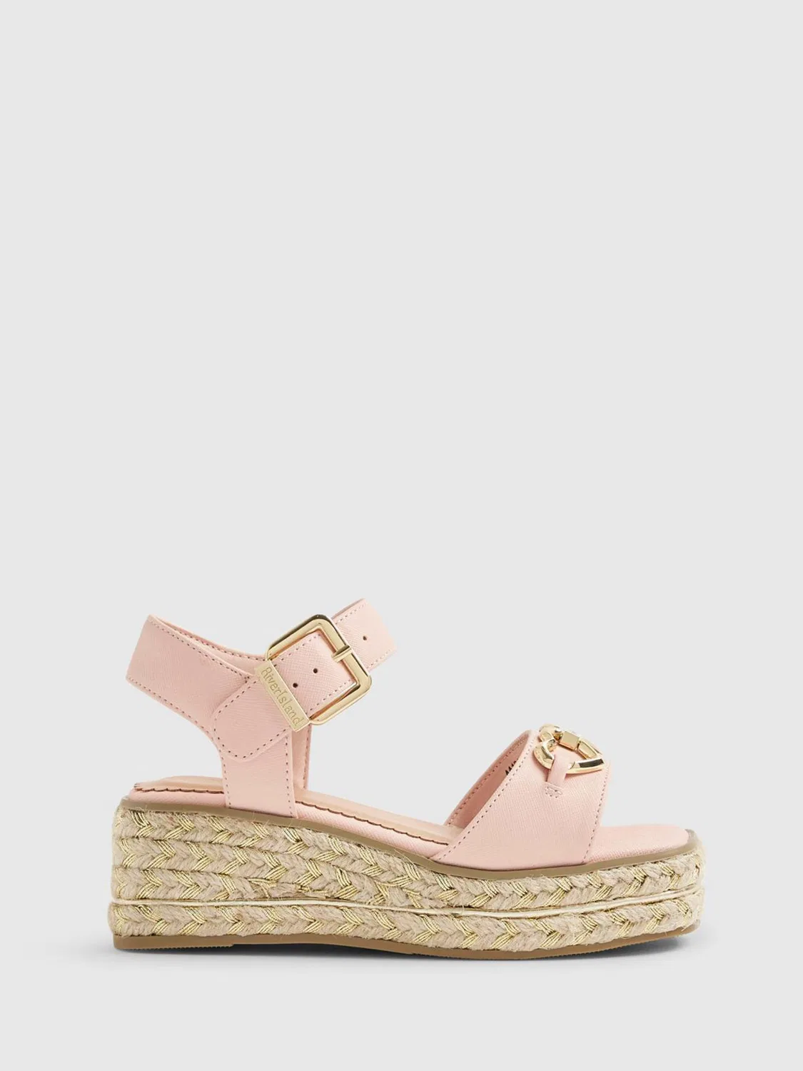 Сандалии с пряжкой и сердечком River Island, розовый
