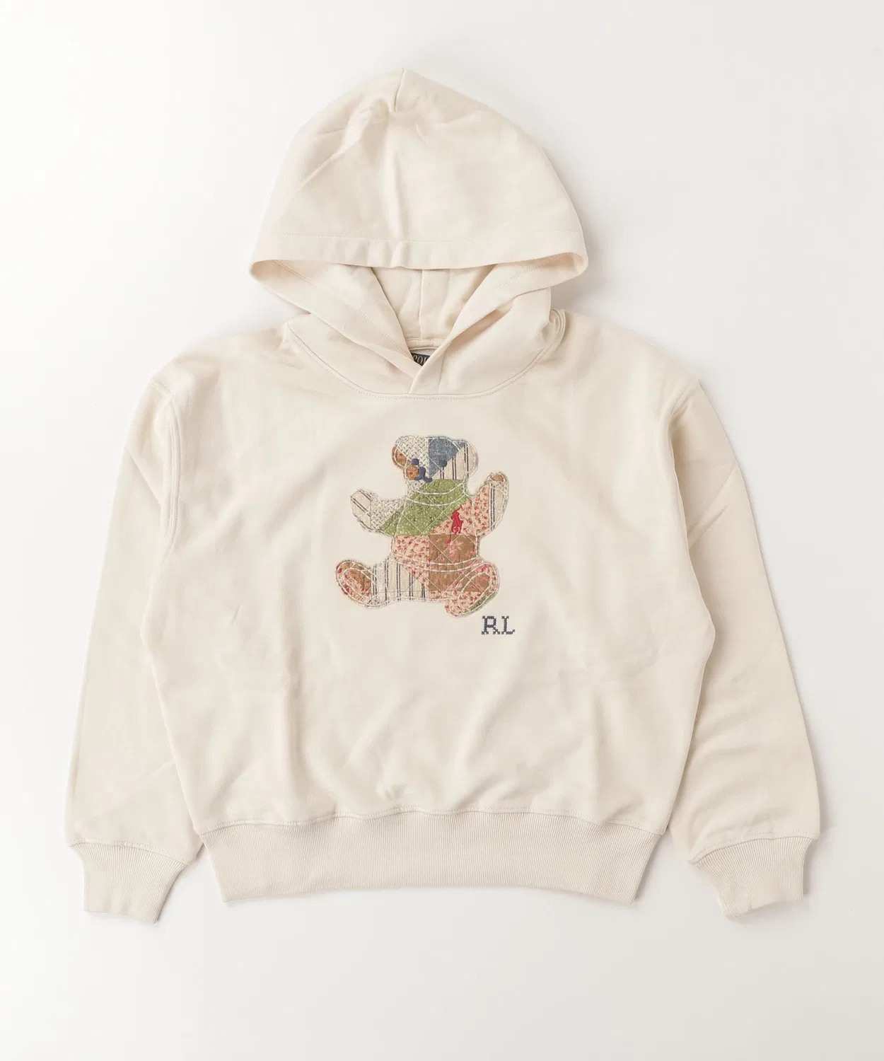 Детское худи с длинным рукавомPatchwork Polo Bear POLO RALPH LAUREN CHILDRENSWEAR, Brown — фото 3