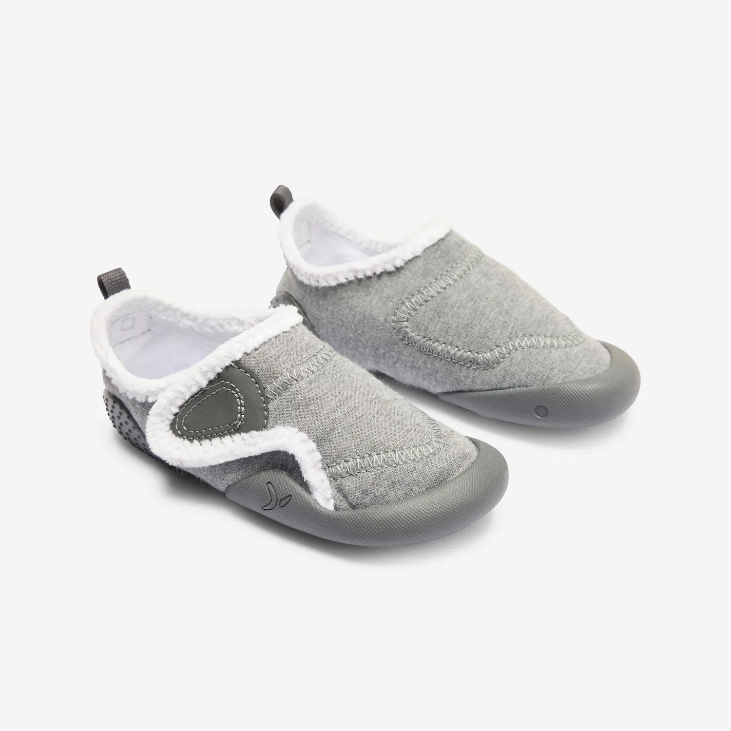 Детские кроссовки на липучке warm Decathlon, Цвет Mondgrau Ultraweiß — фото 2