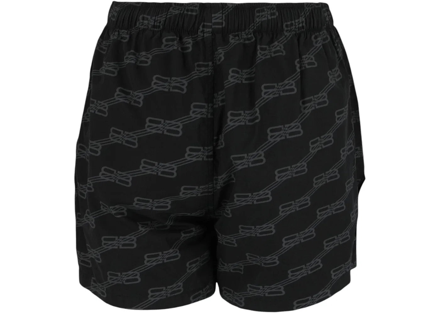 Женские шорты с логотипом BB Logo Monogram Balenciaga, черный/серый — фото 2