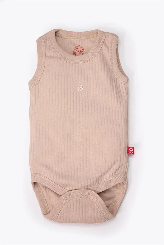 Детское боди-комбинезон с принтом Athlete body 3-piece (cute bear) Bebetto, Beige — фото 4