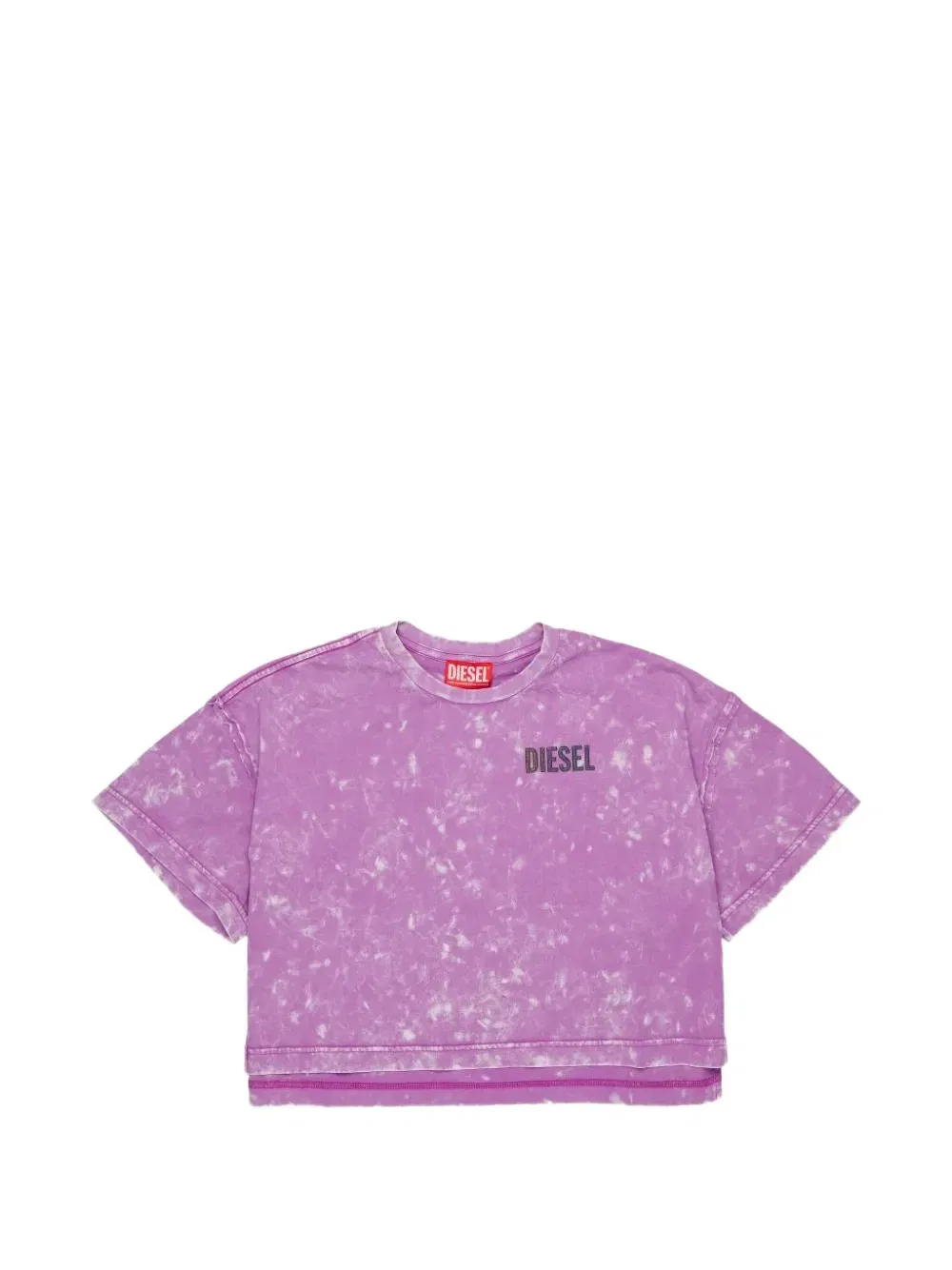Укороченная футболка с логотипом Diesel Kids, фиолетовый
