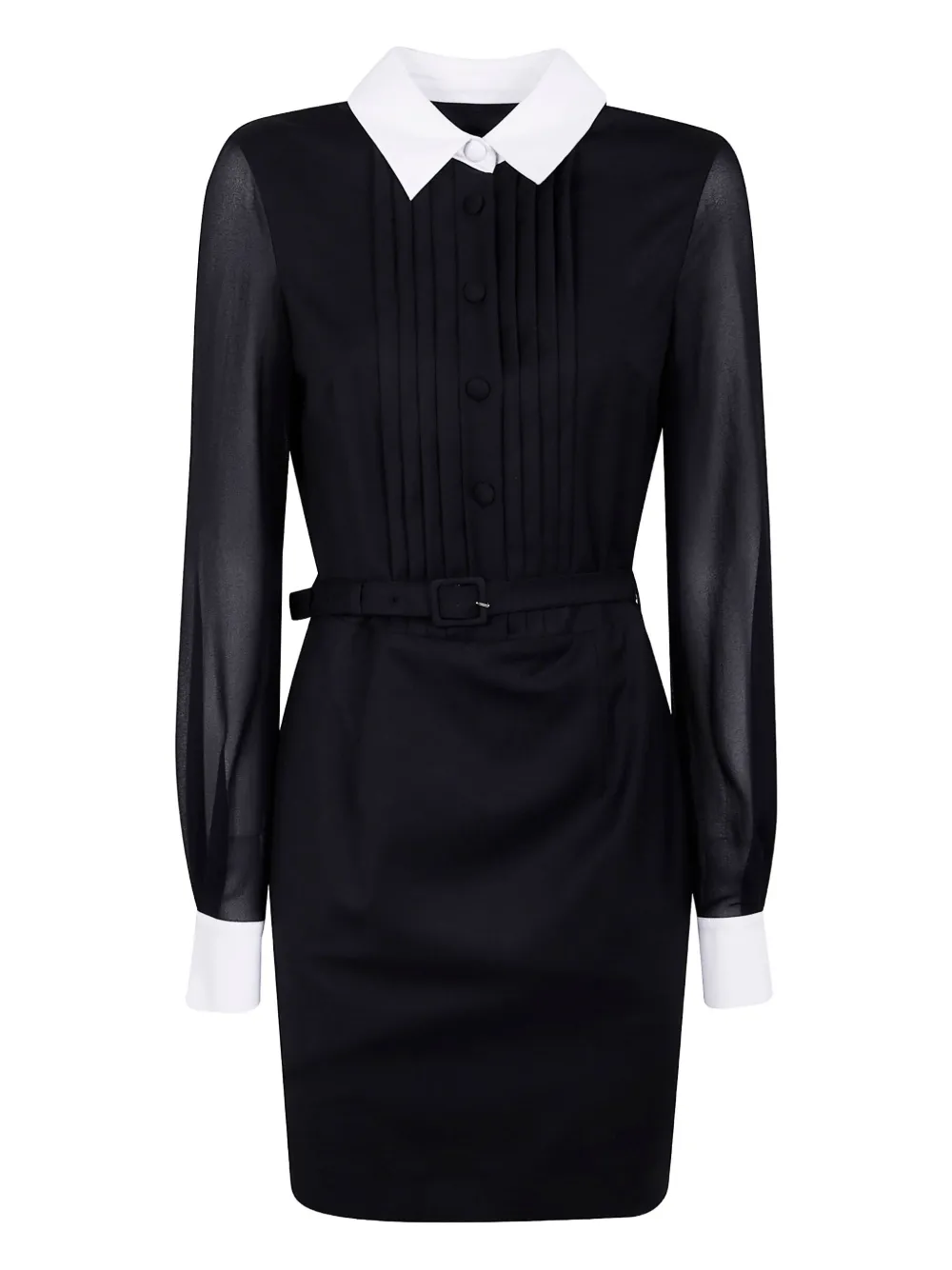 

Платье с поясом и складками Blugirl, черный