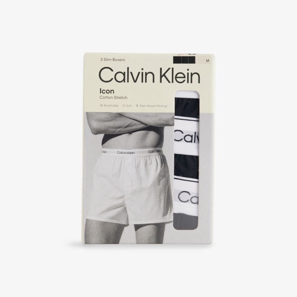 

Комплект трусов-боксеров Calvin Klein Icon из стрейч-хлопка 3 шт, черный