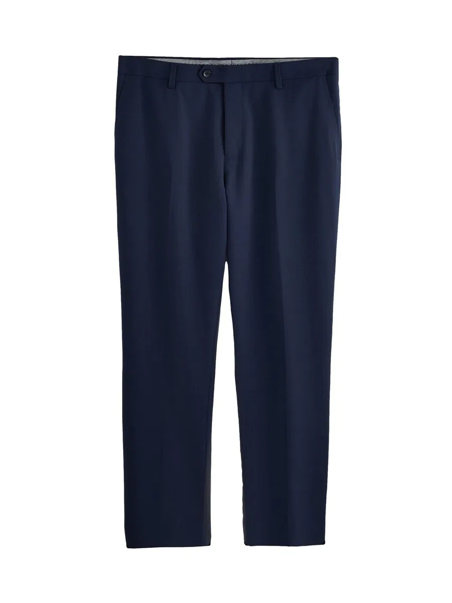 Брюки Next Regular Pleated Pants 'Signature' в темно-синем цвете