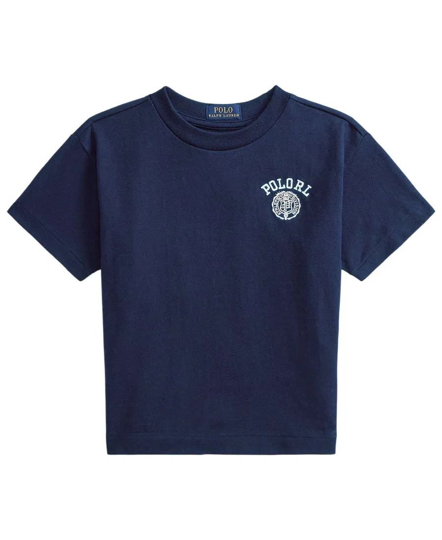 Футболка оверсайз с вышитым логотипом Polo Ralph Lauren, Refined Navy