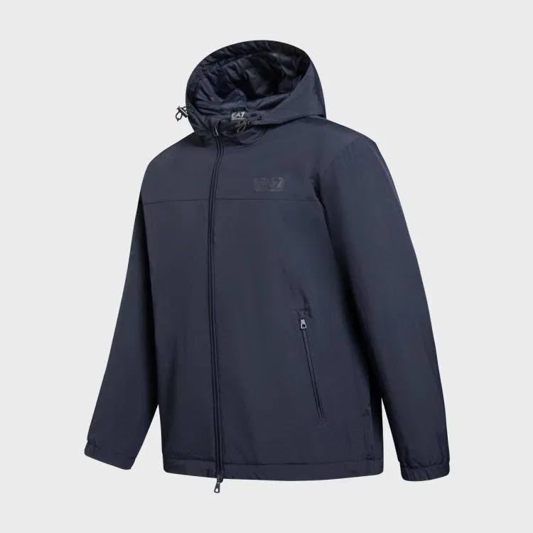 Мужской пуховик с капюшоном, прямой крой, Puffer Jackets, EMPORIO ARMANI — фото 3