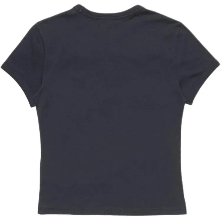 Женская футболка с круглым вырезом прямого кроя Acne Studios, Dark Blue — фото 3