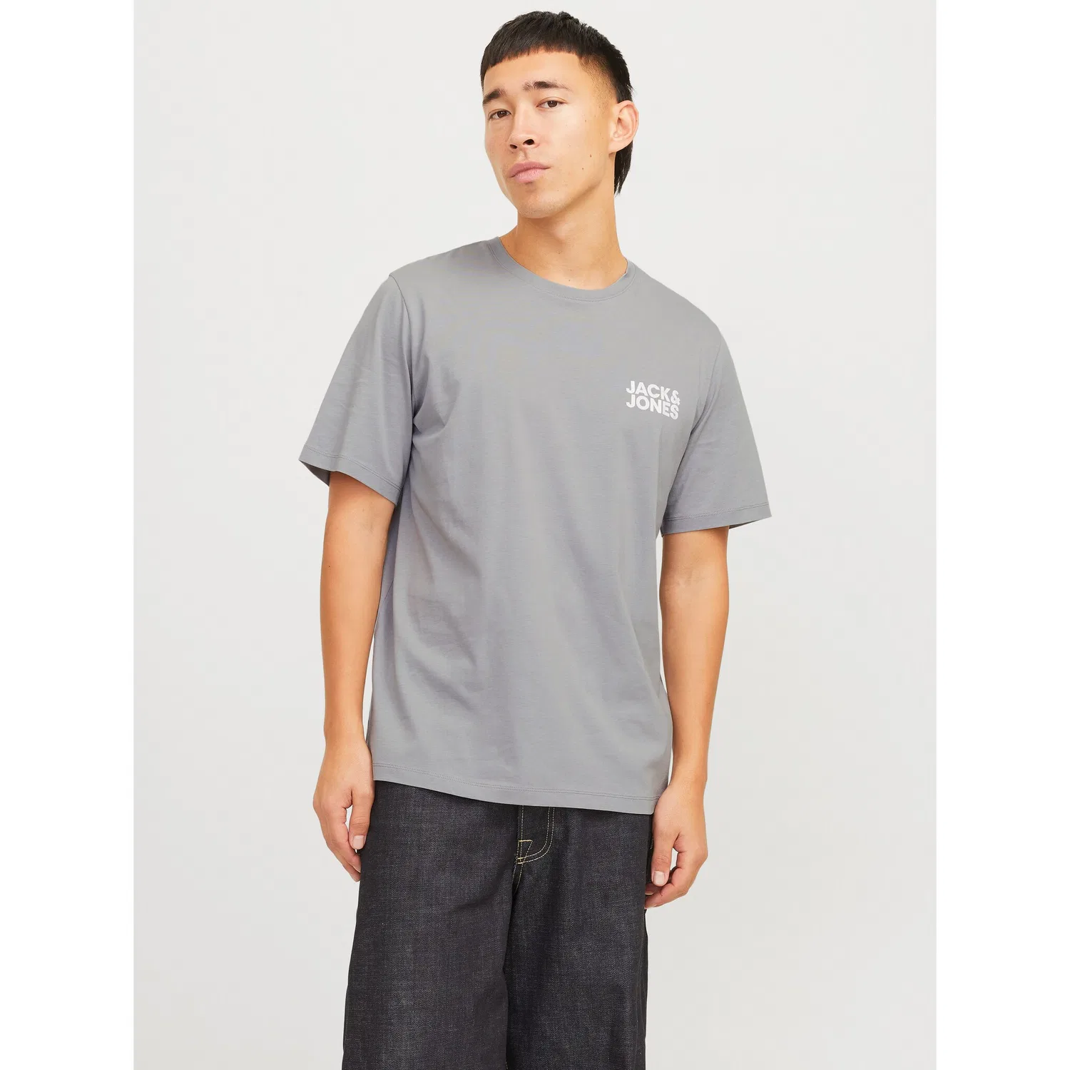 Детская облегающая футболка с принтом Jack & Jones, Gray