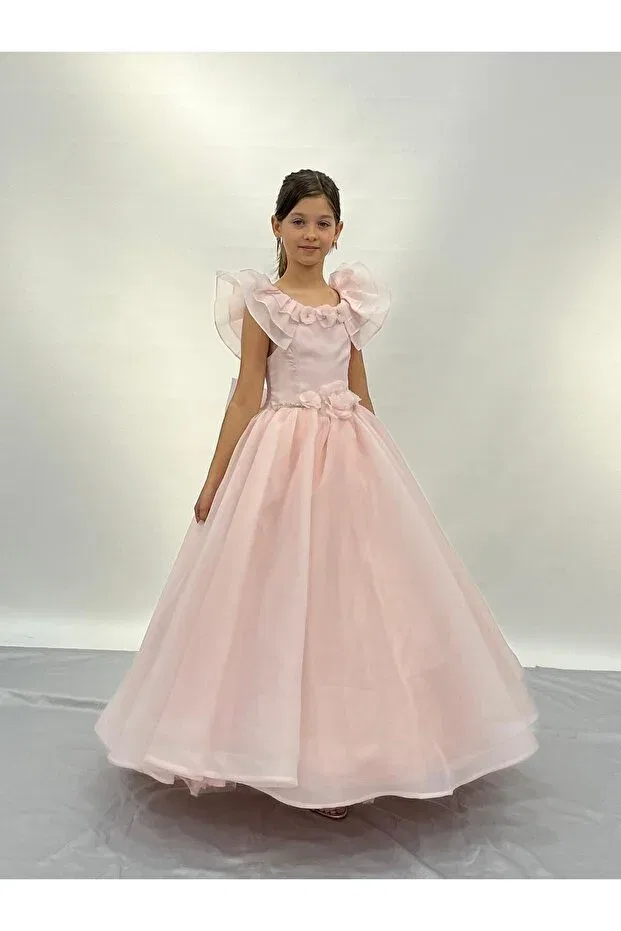 Детское платье для девочек с воланами Butikhappykids, Powder — фото 4