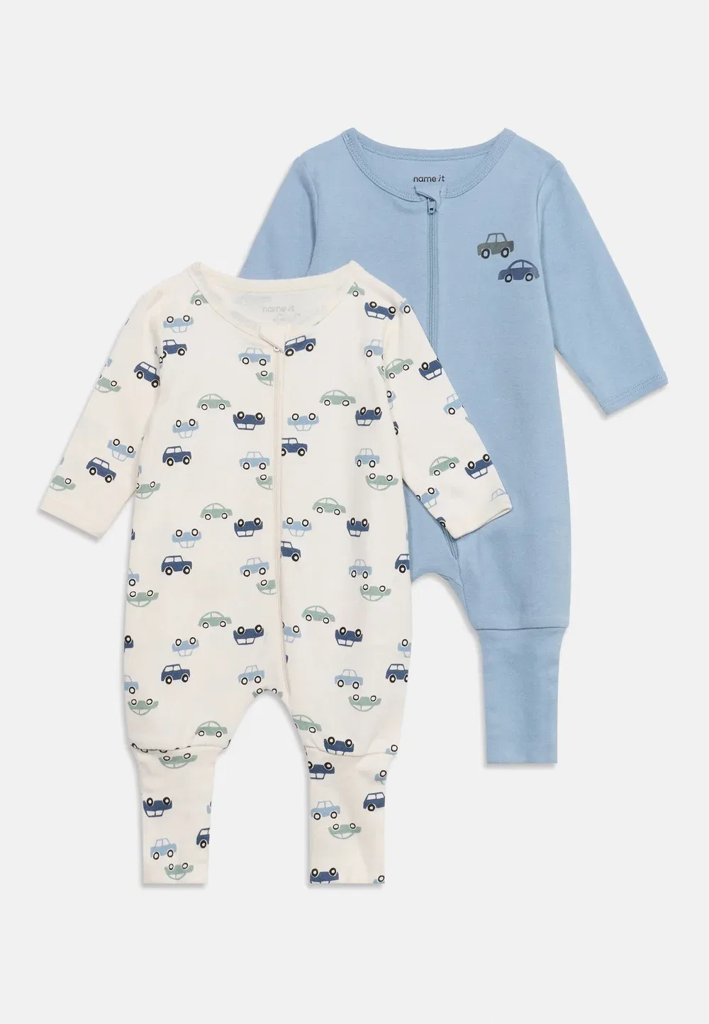 Пижама Nbmnightsuit zip car 2 pack Name It, Jet Stream/Ashley Blue
