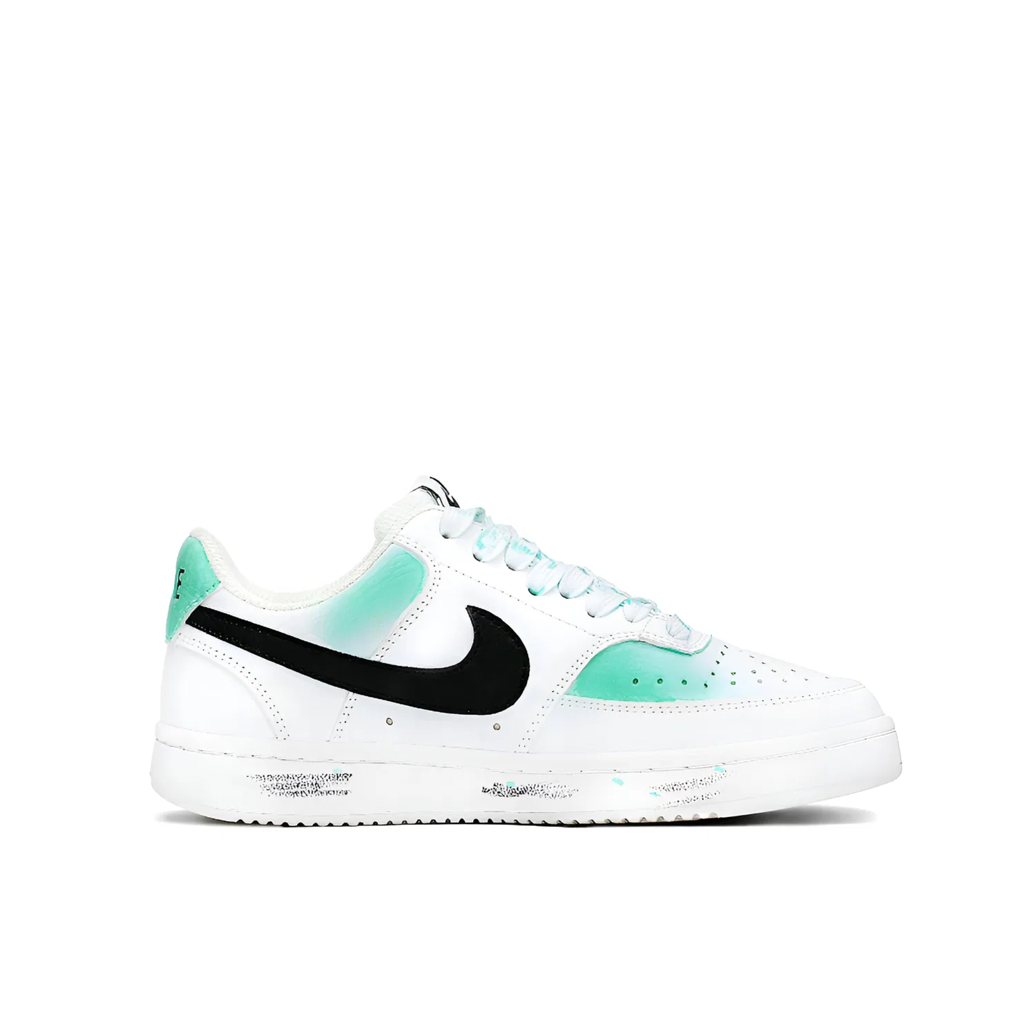 Кроссовки скейтбордические детские с граффити Nike Court Vision 1, Mint Green — фото 4