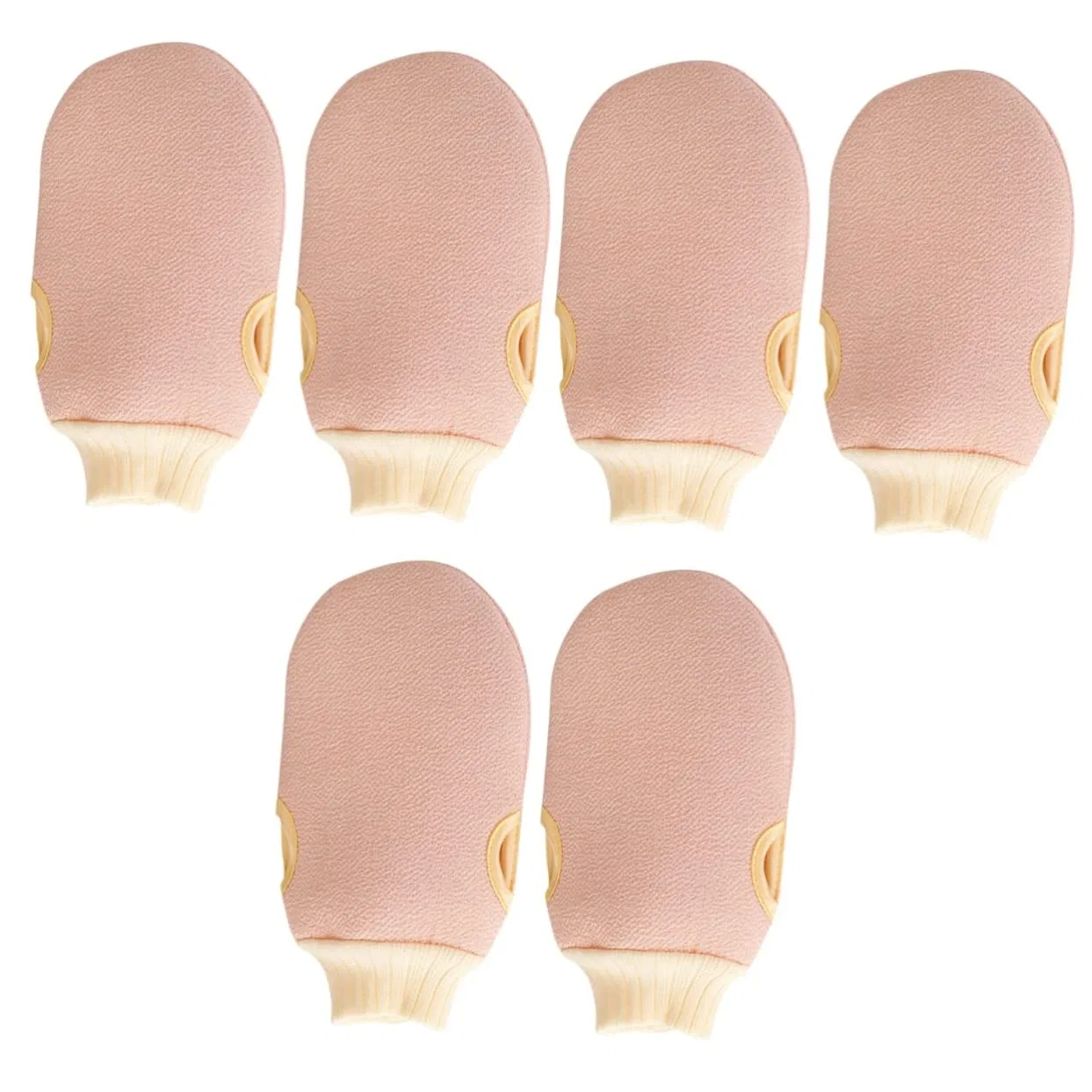 Набор эксфолирующих перчаток для душа, Alipis, 6 шт, 23.2x12.5 см, Light Pink