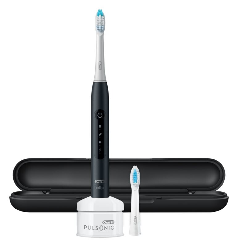 

Звуковая зубная щетка Oral B Pulsonic Slim Luxe 4500 Matte Black Travel Edition