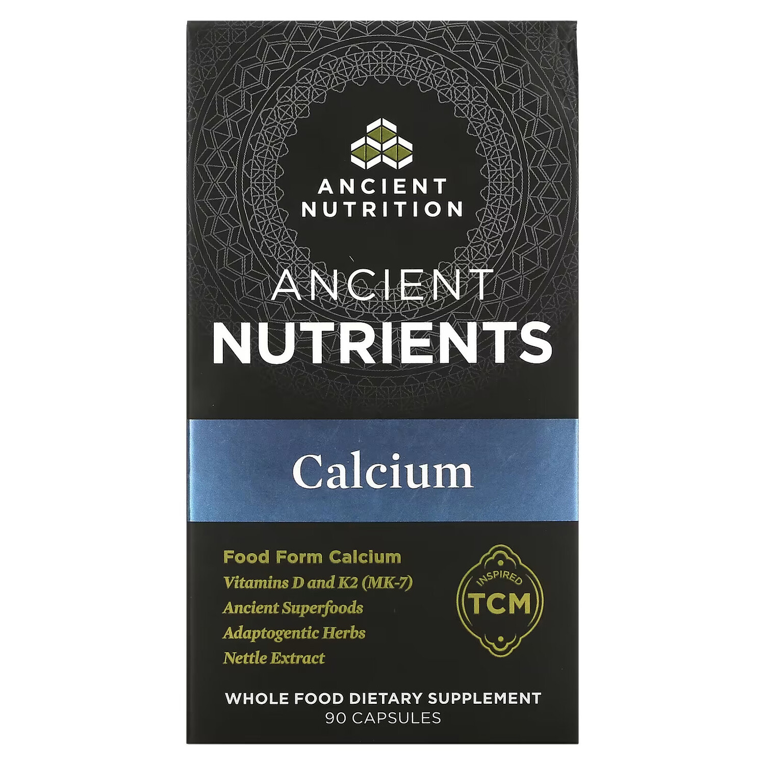 

Dr. Axe / Ancient Nutrition, Кальций, 90 капсул
