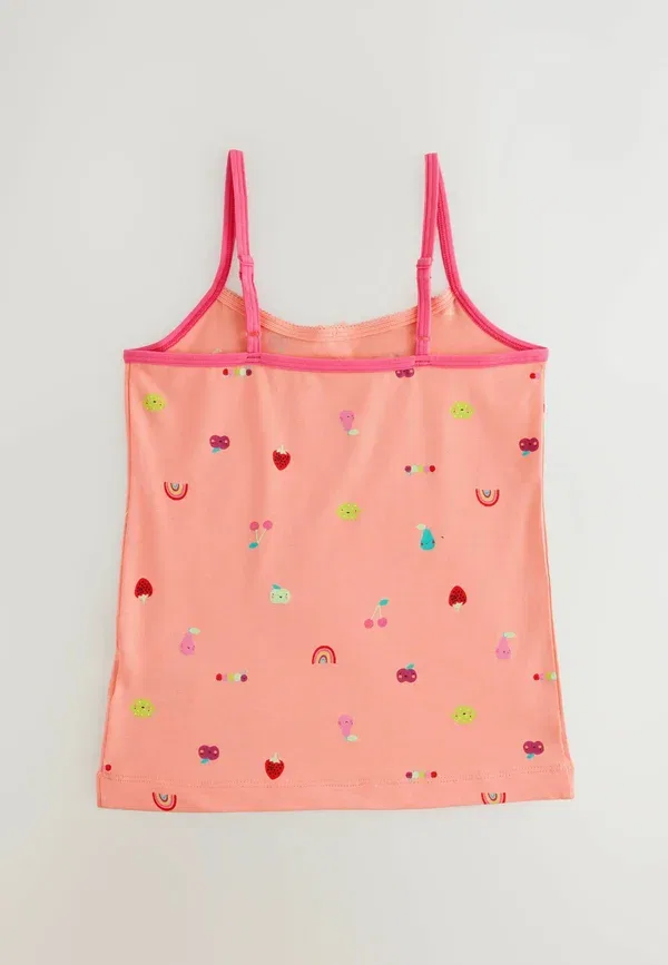 Топ с бретельками Regular fit - cami vests 3 pack Next, Pink printed fruit, розовый — фото 3