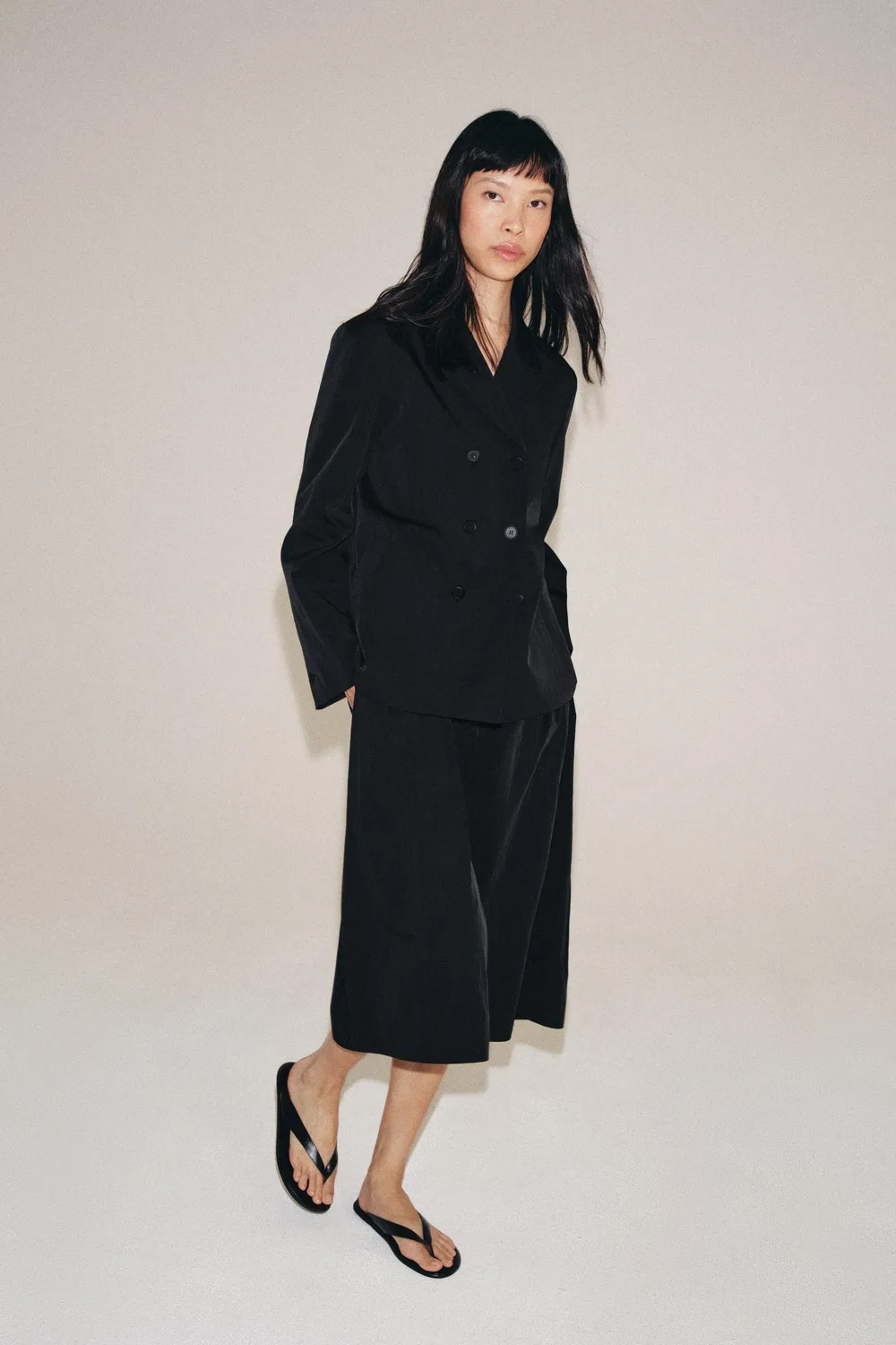 Двубортный блейзер из коллекции ZW ZARA, Black