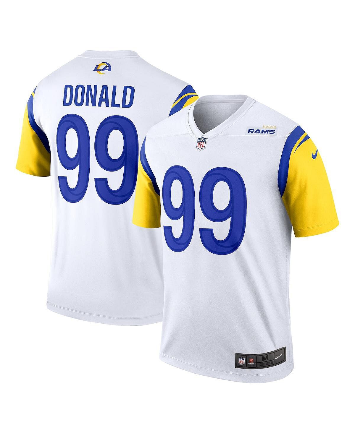 

Мужская футболка aaron дональда уайта los angeles rams legend джерси Nike, белый
