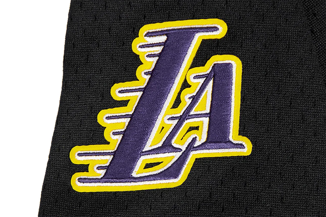 Сетчатая рубашка на пуговицах Pro Standard Los Angeles Lakers, черный/фиолетовый — фото 4