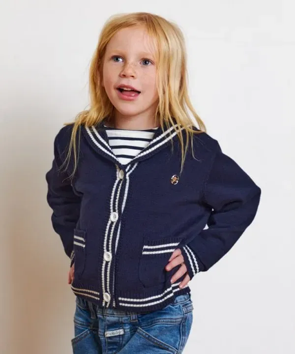 Кардиган детский с воротником, Enfant w sailor Marithé Kids, navy