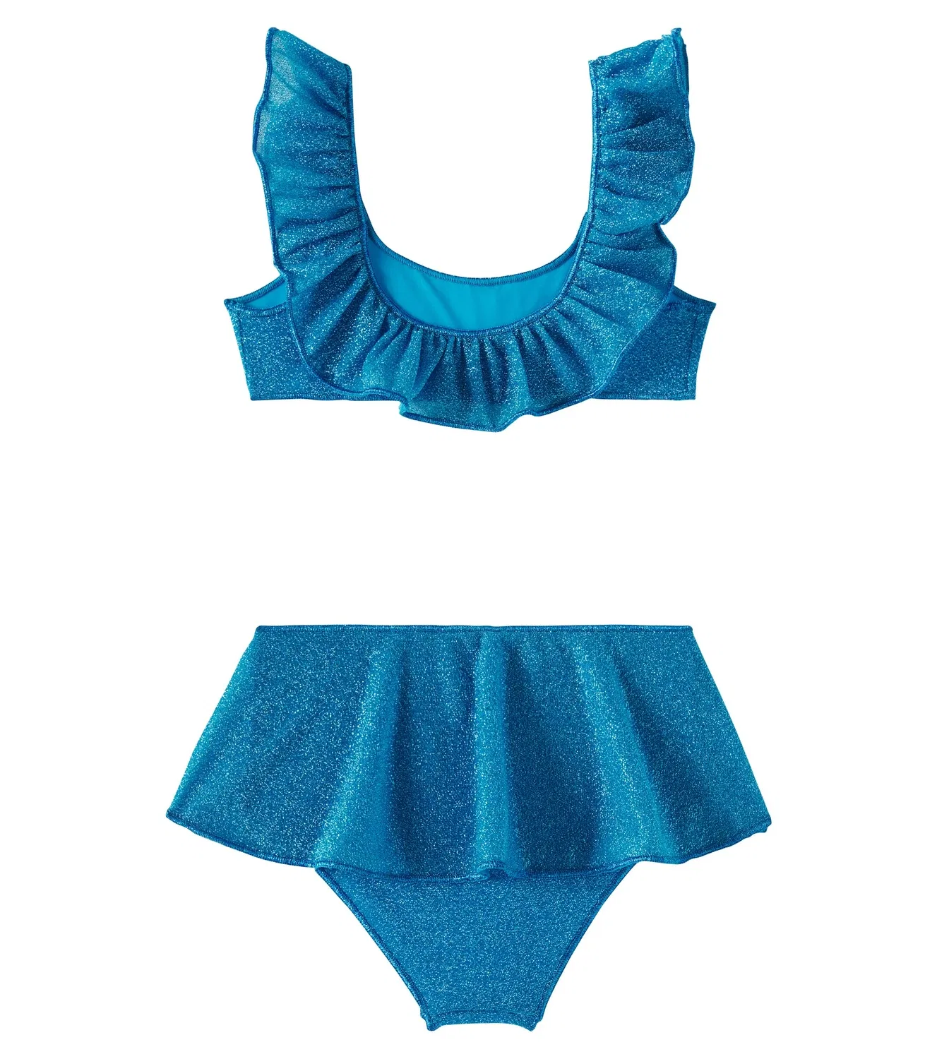 Комплект бикини с оборками из ламе Lumière Oseree Kids, Turquoise — фото 3