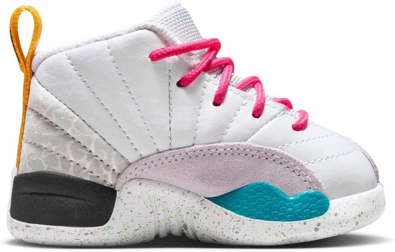 Детские кроссовки для мальчиков Jordan 12 Retro Nike, Pure White/Vapor Green/Photon Dust — фото 2