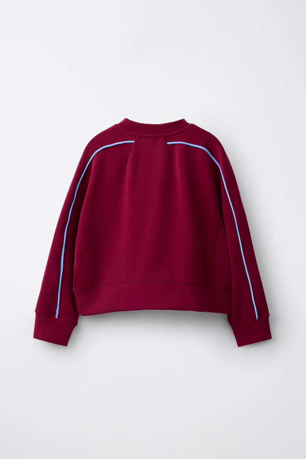 Спортивная контрастная толстовка с модалом ZARA, Burgundy — фото 2
