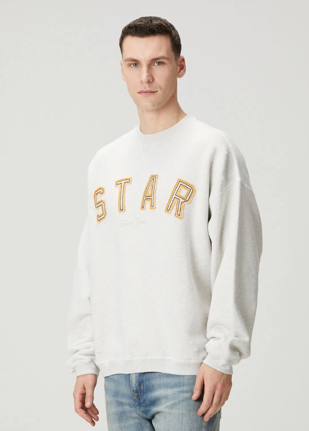Свитшот Golden Goose Star, серый — фото 3