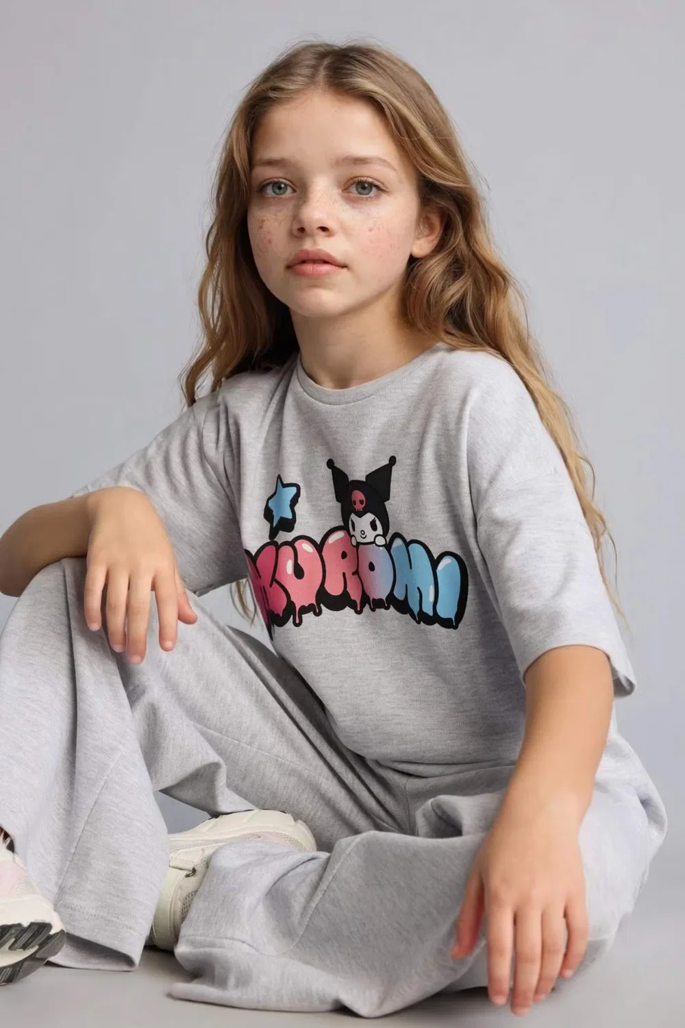 Комплект Hello Kitty с принтом, Defacto, серый