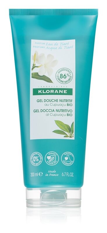 

Питательный гель для душа Klorane Cupuaçu Bio Eau de Tiaré