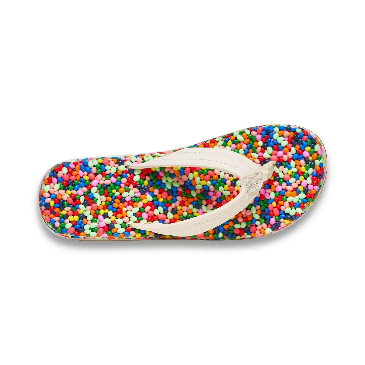 Детские сандалии для девочек с открытым носком Bubblecush Sanuk, Rainbow Confetti — фото 3