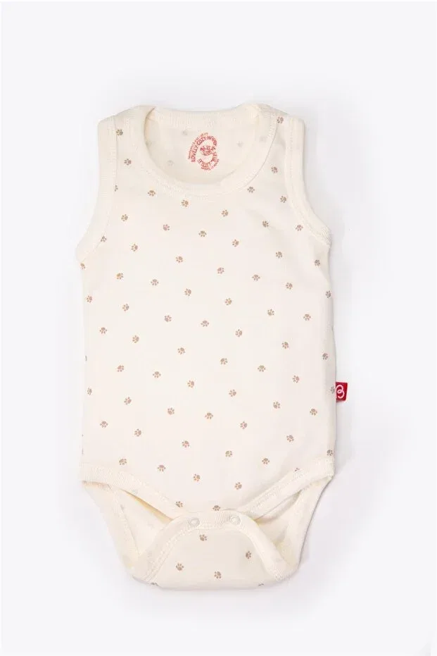 Детское боди-комбинезон с принтом Athlete body 3-piece (cute bear) Bebetto, Beige — фото 2
