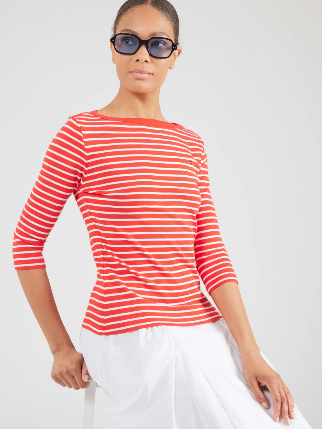 Рубашка Tommy Hilfiger Slim красного цвета — фото 3