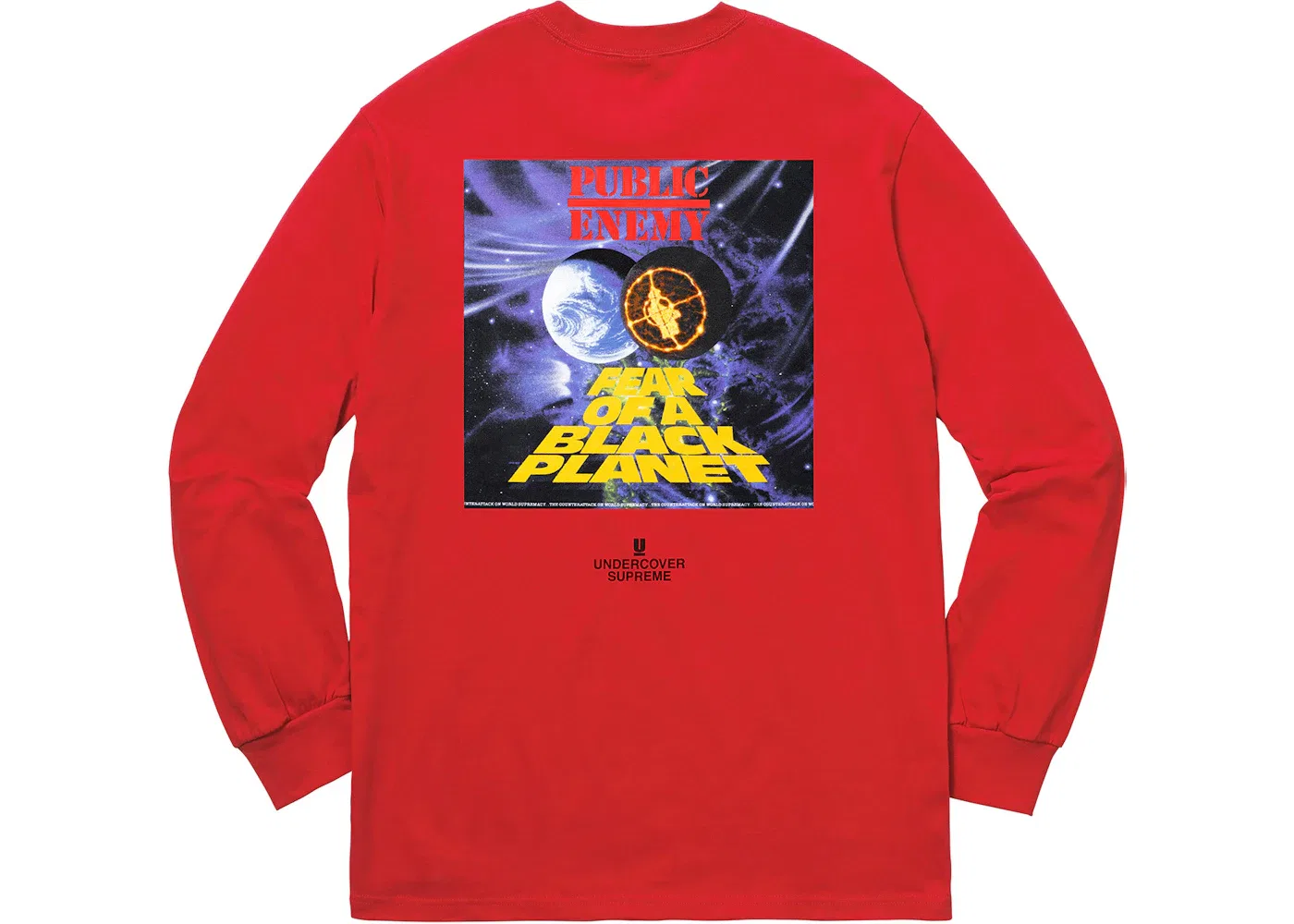Мужская футболка с длинным рукавом Supreme UNDERCOVER/Public Enemy Counterattack L/S Tee Red, Red — фото 2